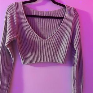 Shein Sage Green Cropped sweater